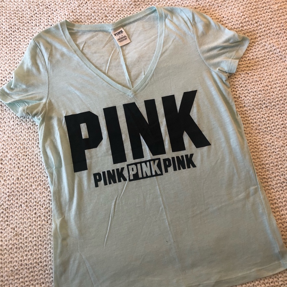 PINK Aqua Blue T-Shirt
